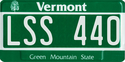 VT license plate LSS440