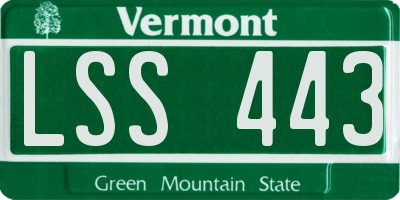 VT license plate LSS443