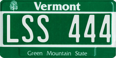 VT license plate LSS444