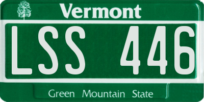 VT license plate LSS446