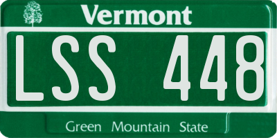 VT license plate LSS448
