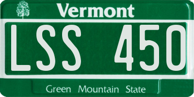VT license plate LSS450