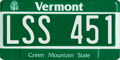 VT license plate LSS451