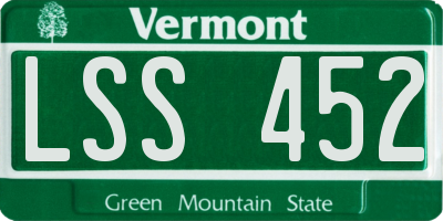 VT license plate LSS452