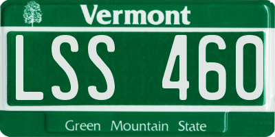 VT license plate LSS460