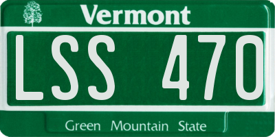 VT license plate LSS470