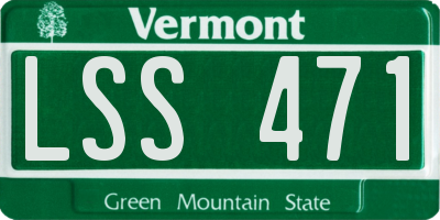 VT license plate LSS471