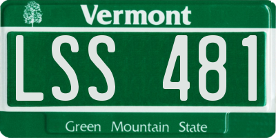 VT license plate LSS481