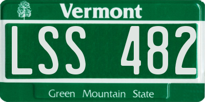 VT license plate LSS482