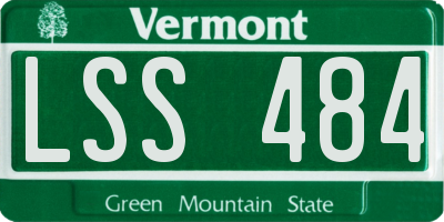 VT license plate LSS484