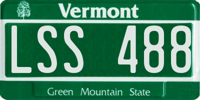 VT license plate LSS488