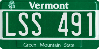 VT license plate LSS491