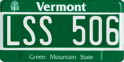 VT license plate LSS506