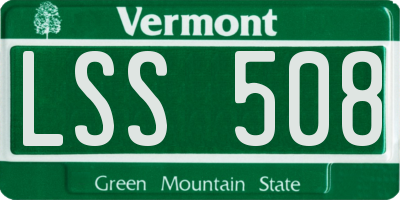 VT license plate LSS508