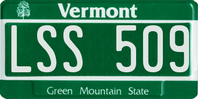 VT license plate LSS509