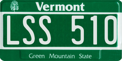 VT license plate LSS510