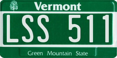 VT license plate LSS511