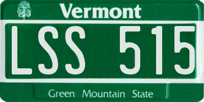 VT license plate LSS515