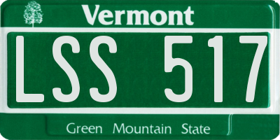 VT license plate LSS517