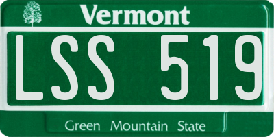 VT license plate LSS519