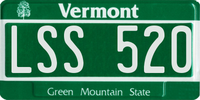 VT license plate LSS520
