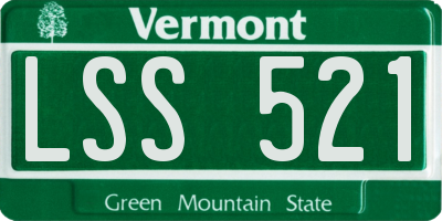 VT license plate LSS521
