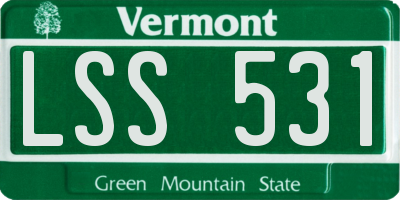 VT license plate LSS531