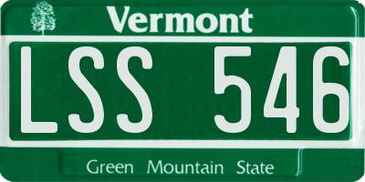 VT license plate LSS546