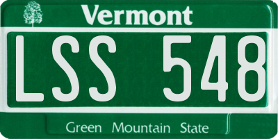 VT license plate LSS548