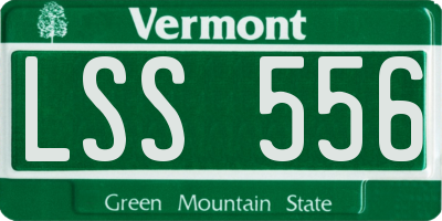 VT license plate LSS556