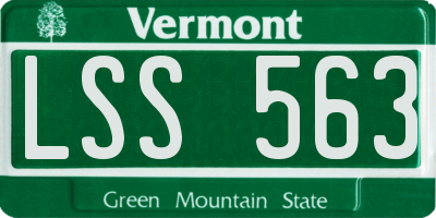 VT license plate LSS563