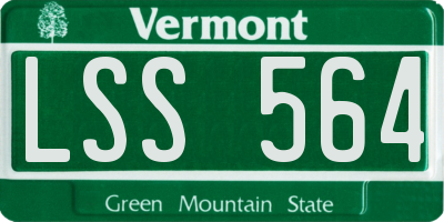 VT license plate LSS564