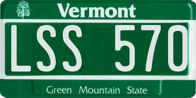 VT license plate LSS570