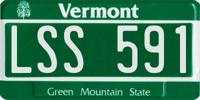 VT license plate LSS591