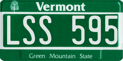 VT license plate LSS595