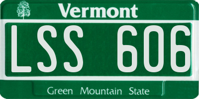 VT license plate LSS606