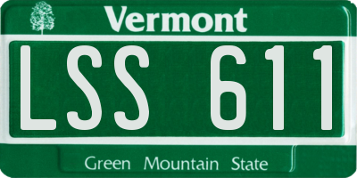 VT license plate LSS611