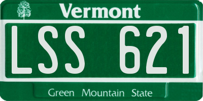 VT license plate LSS621