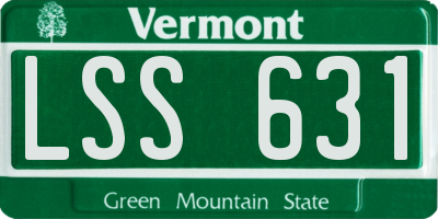 VT license plate LSS631