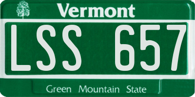 VT license plate LSS657