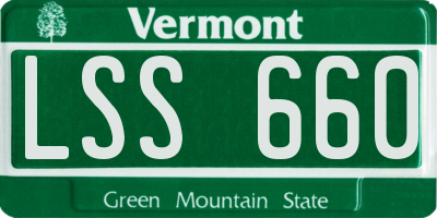 VT license plate LSS660