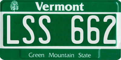 VT license plate LSS662
