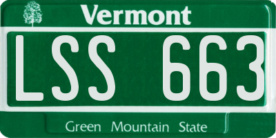 VT license plate LSS663