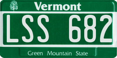 VT license plate LSS682