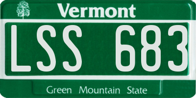 VT license plate LSS683