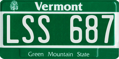 VT license plate LSS687