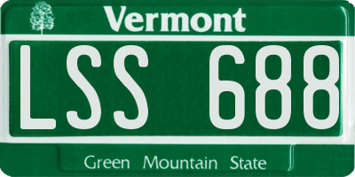 VT license plate LSS688