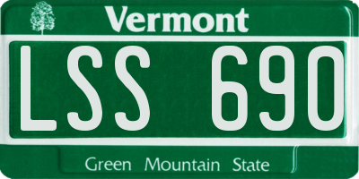 VT license plate LSS690