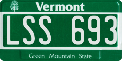 VT license plate LSS693