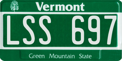 VT license plate LSS697